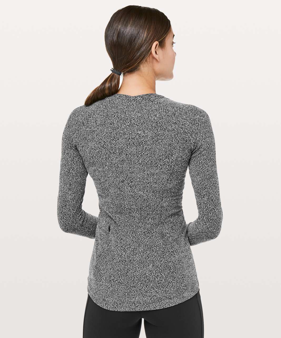 Lululemon Runderful Long Sleeve - Rush Jacquard Black White