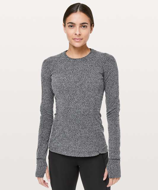 Lululemon Runderful Long Sleeve - Heathered Petrol Blue - lulu fanatics