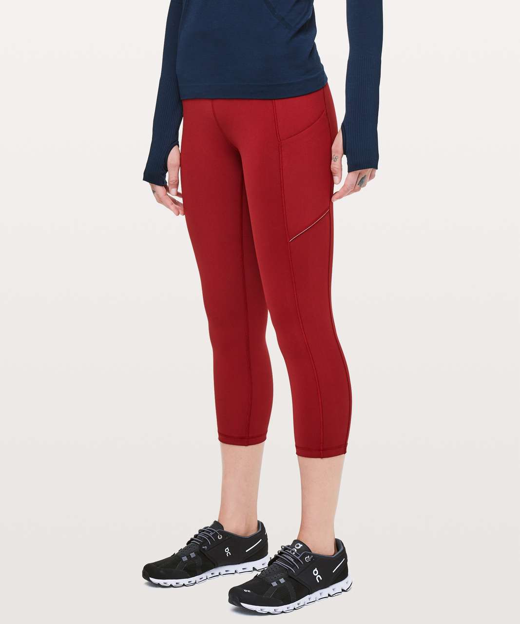 Lululemon Speed Up Crop *21" - Dark Sport Red