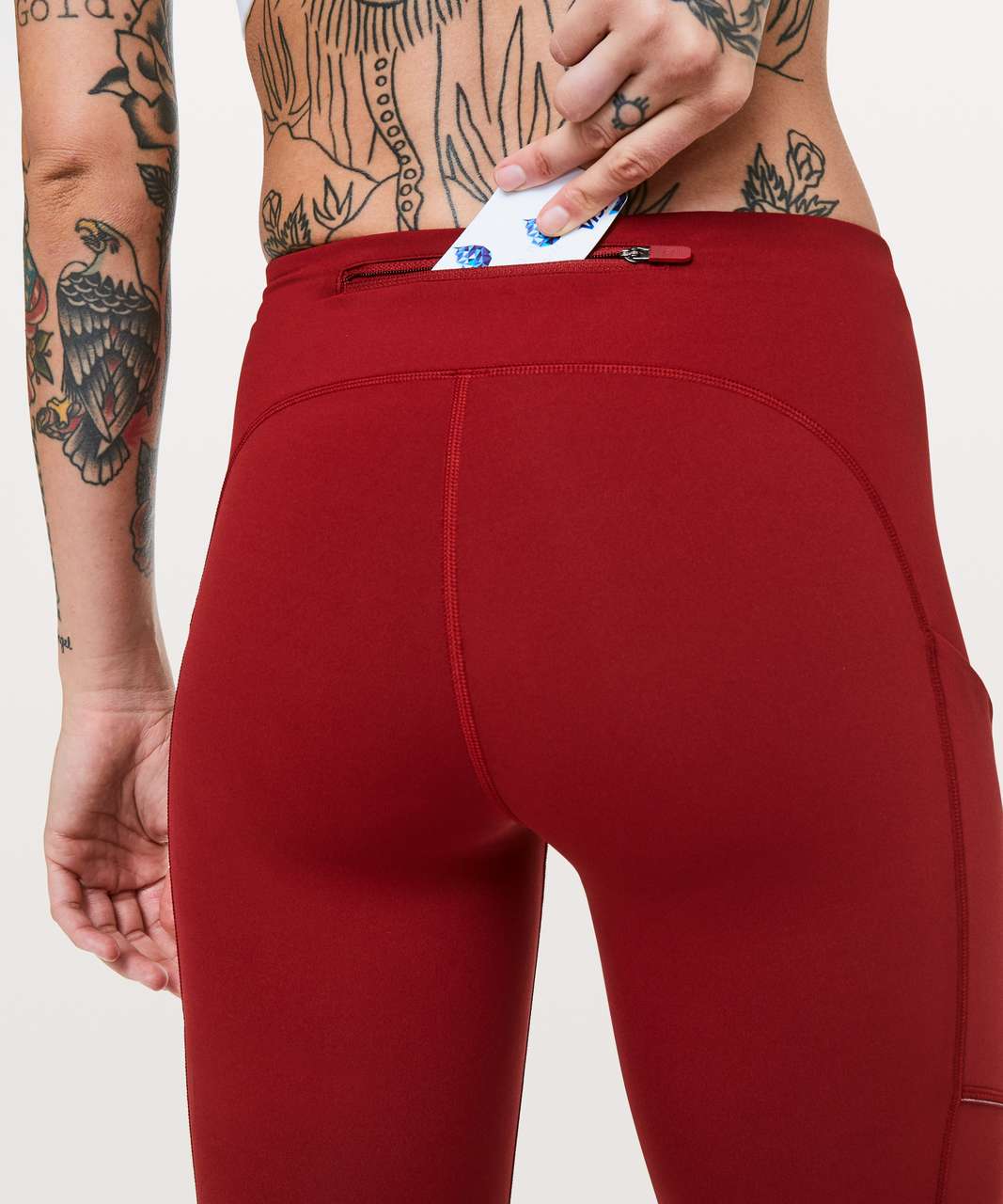 Lululemon Speed Up Crop *21" - Dark Sport Red