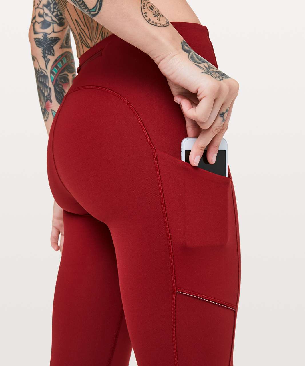 Lululemon Speed Up Crop *21 - Dark Sport Red - lulu fanatics