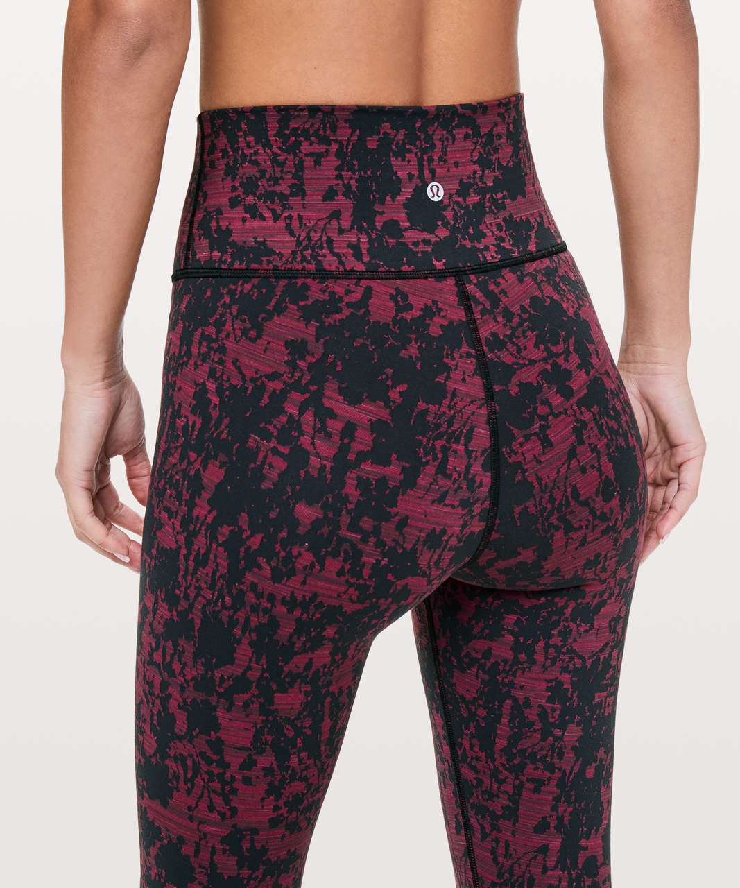 Lululemon Wunder Under Hi-Rise Tight *28" - Scatter Blossom Jacquard Garnet Black