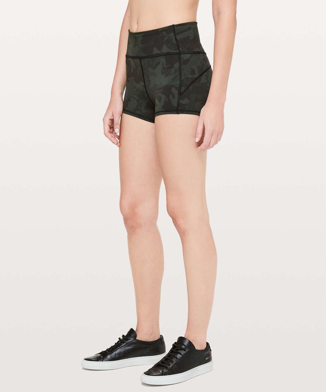 lululemon athletica, Shorts, Lululemon Speed Up Short 25 Incognito Camo Multi  Gator Green Black Size 2