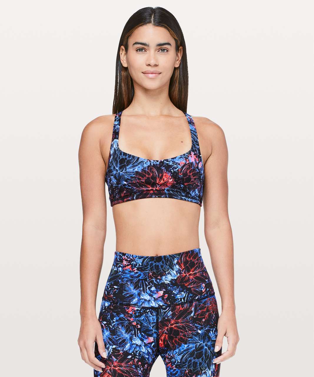 Lululemon Free To Be Bra - Neon Blossom Multi