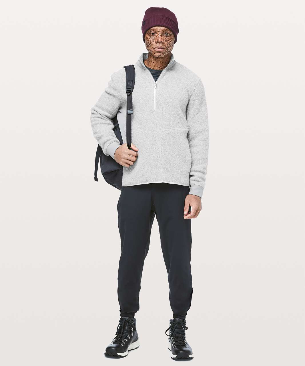 Lululemon Tundra Trek 1/2 Zip - Heathered Silver Spoon