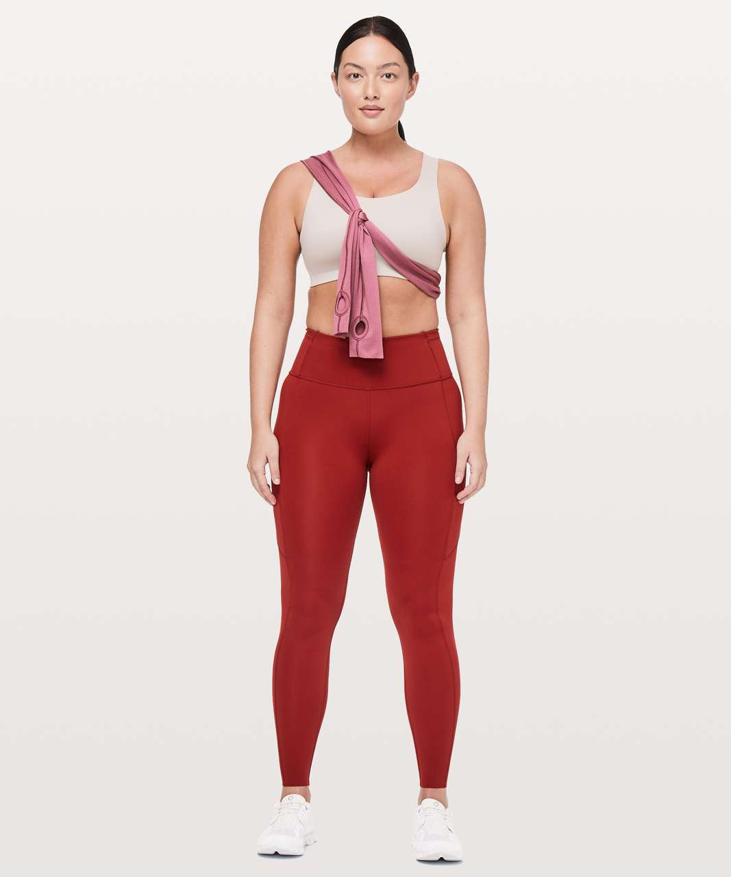 Lululemon fast and free 25” in dark red, Women's Fashion, Activewear on  Carousell