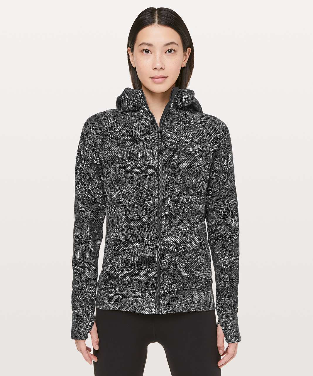 Lululemon Scuba Hoodie *Light Cotton Fleece - Heathered Speckled Black -  lulu fanatics