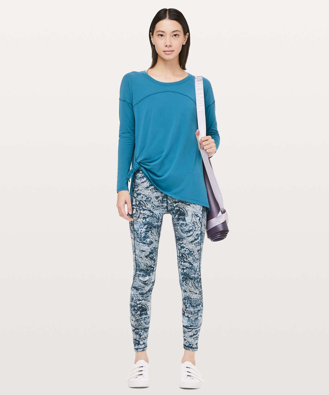 LULULEMON IN MOVEMENT Tight 25 Everlux Green Marble Linear Spray