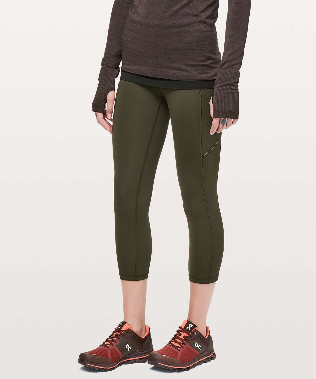 Lululemon Speed Up Crop *21" - Dark Olive