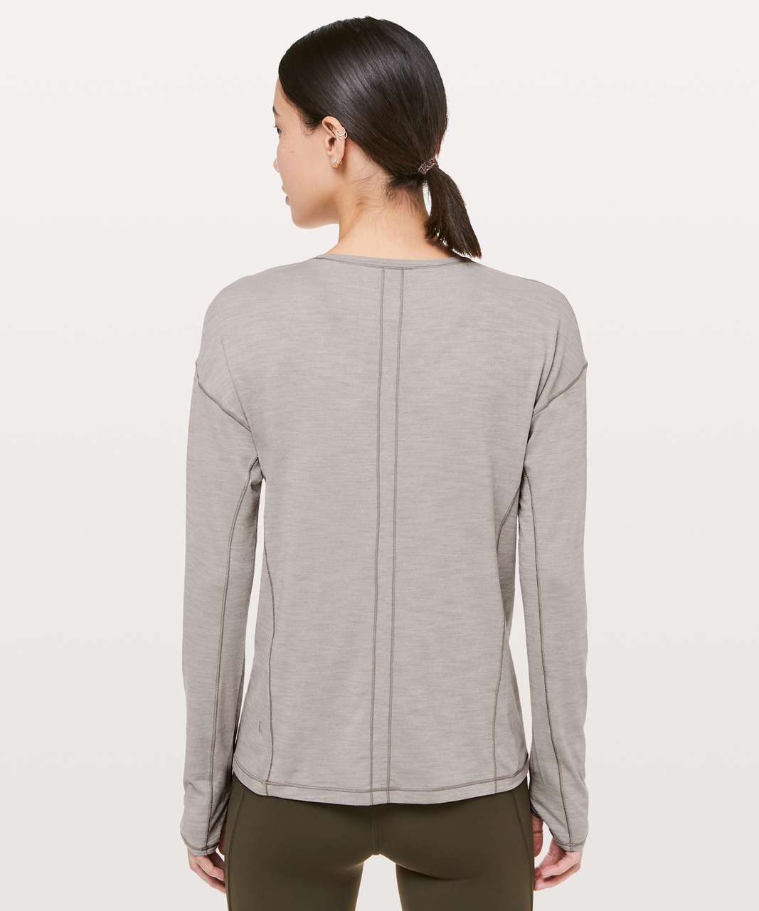 Lululemon Sweat Embrace Long Sleeve - Heathered Dark Chrome - lulu