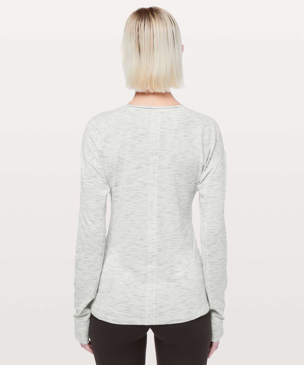 Lululemon Sweat Embrace Long Sleeve - Tiger Space Dye Hail White