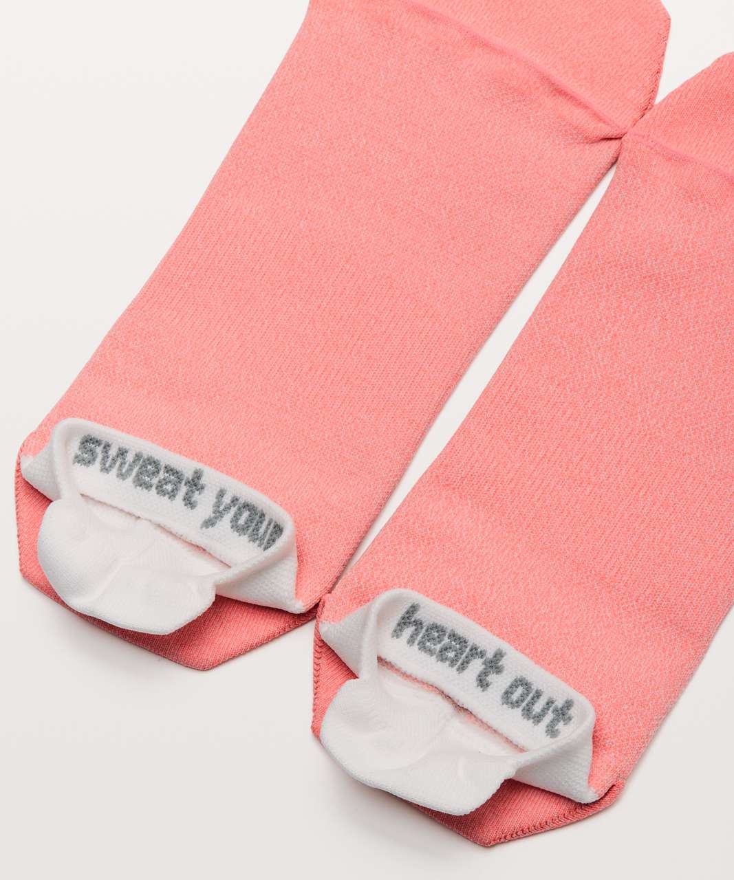 Lululemon Light Speed Sock *Silver - White / Grapefruit