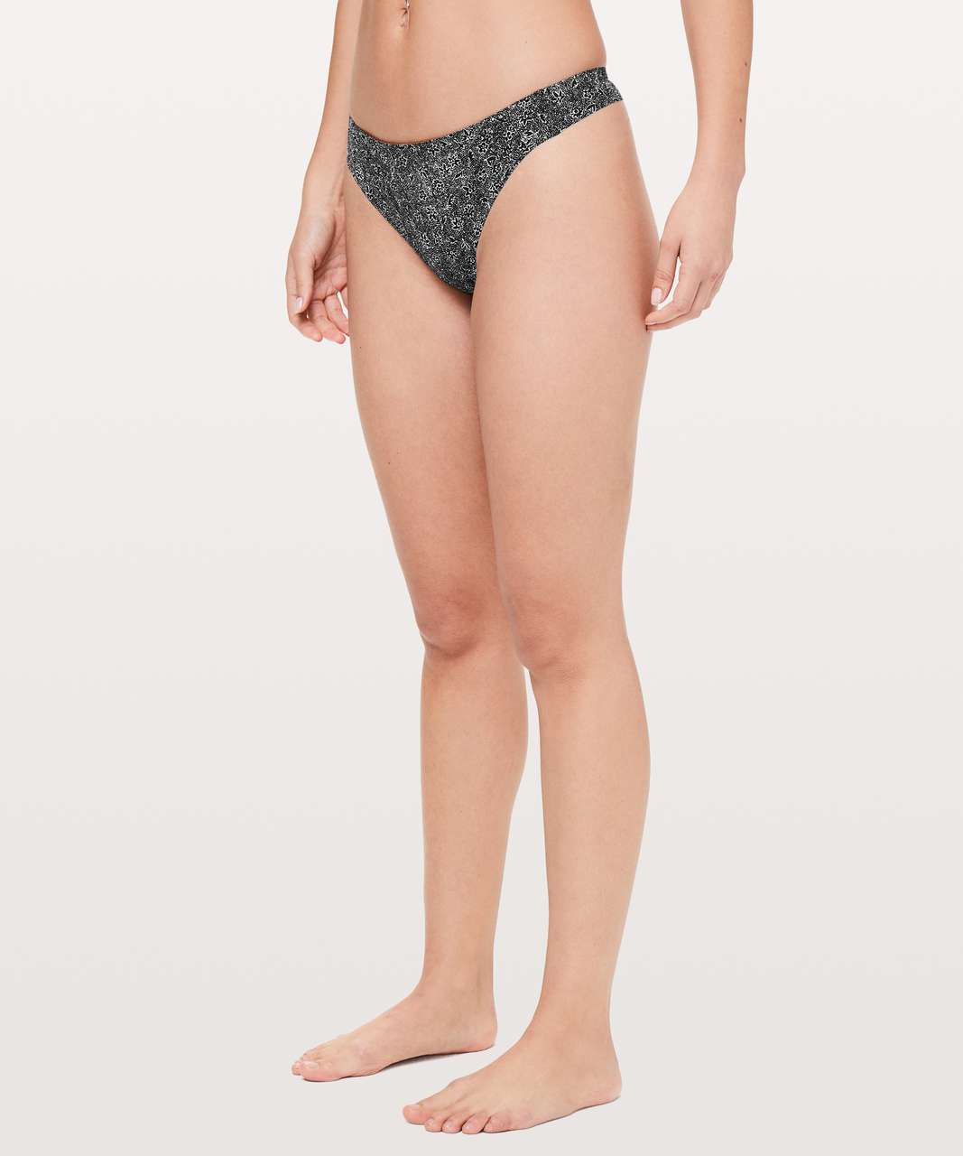 Lululemon Namastay Put Thong 3 Pack - Black / Crepe / Ditzy Dot Ice Grey Black