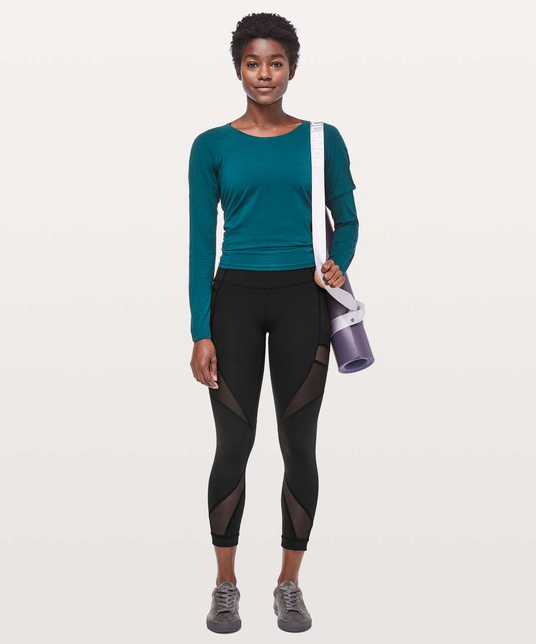 Lululemon Mesh In Motion Crop *23" - Black