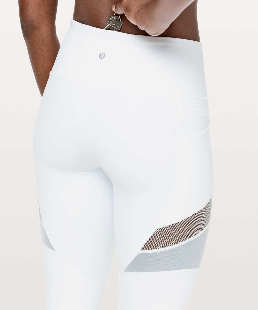 Lululemon Mesh In Motion Crop *23 - White - lulu fanatics