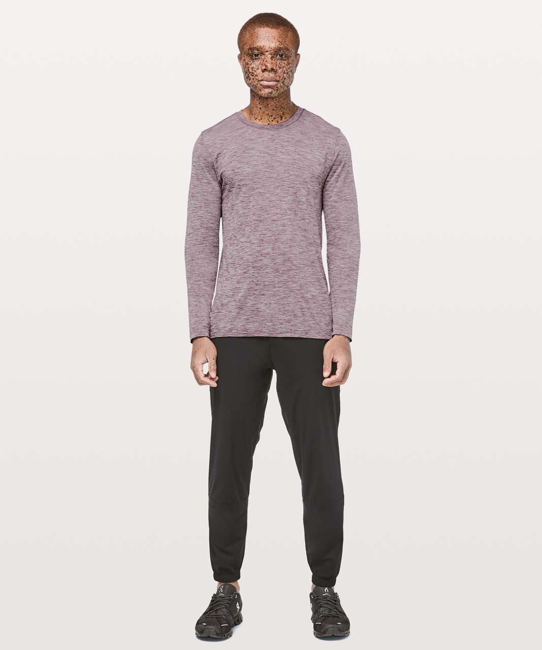 Lululemon Metal Vent Tech Surge Long Sleeve - Dark Adobe / White