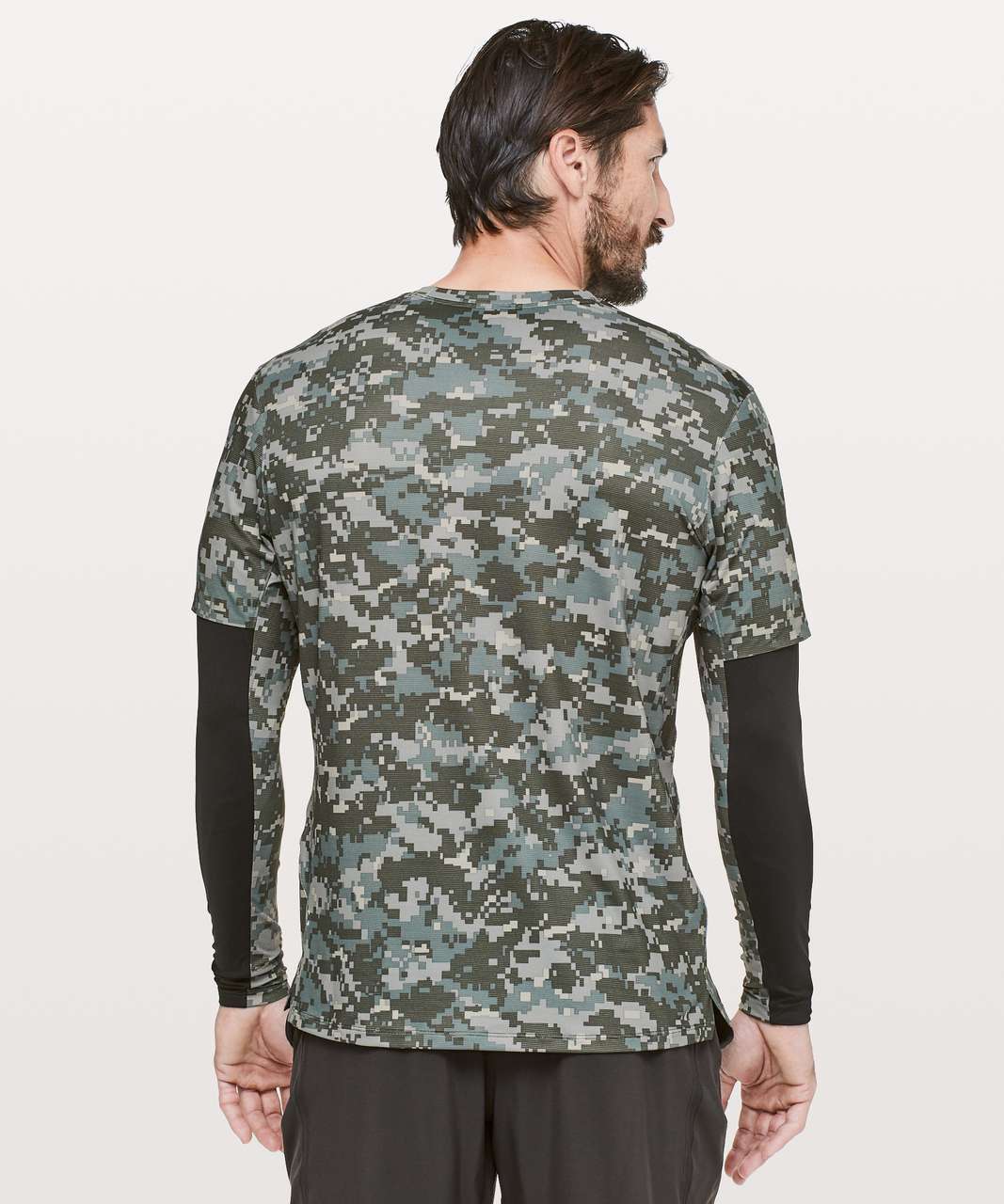 Lululemon Explicit Content Long Sleeve *Reflective - Pixel Camo Green Multi / Black