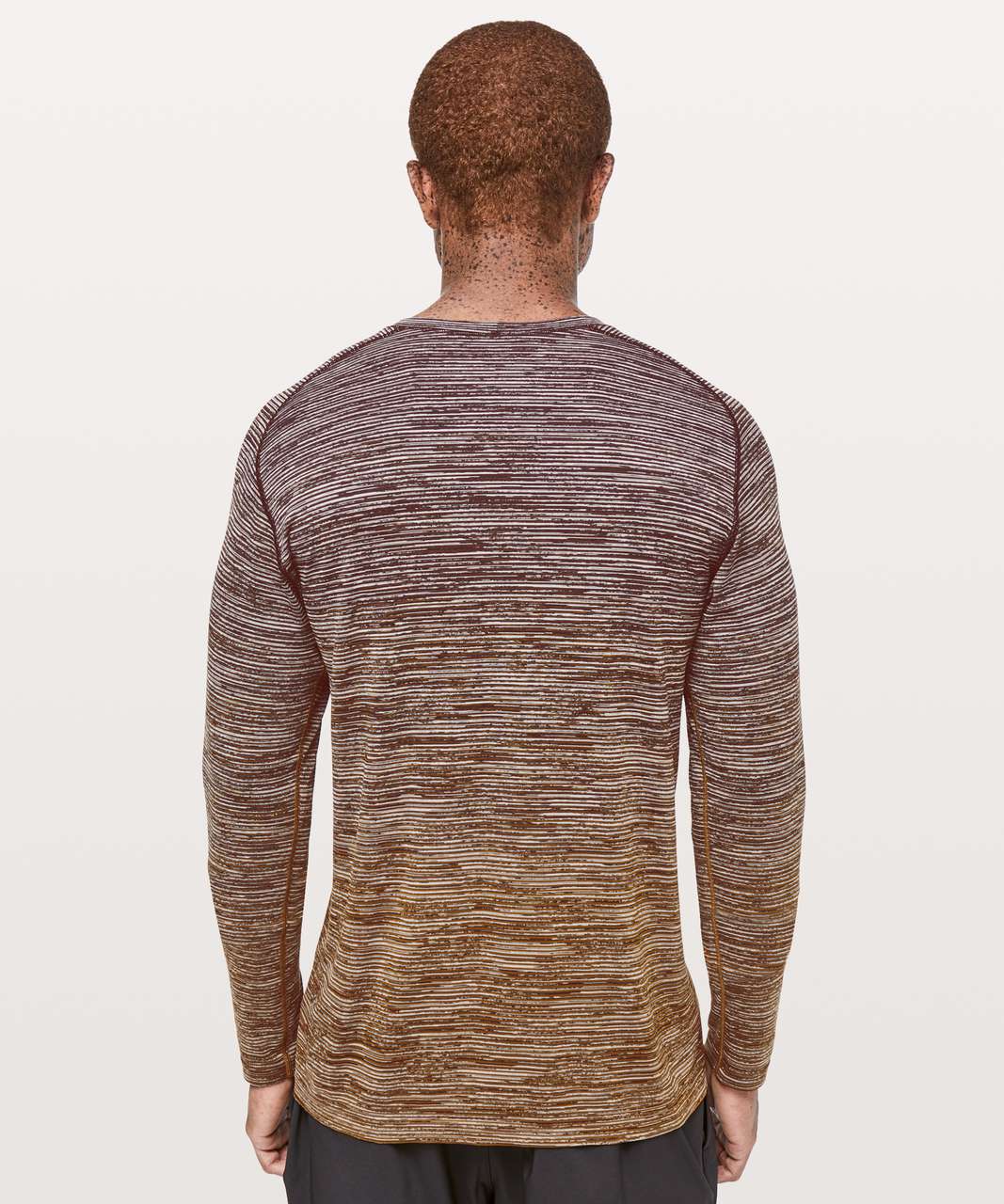 Lululemon Metal Vent Tech Long Sleeve - Dark Adobe / White / Fools Gold / Black