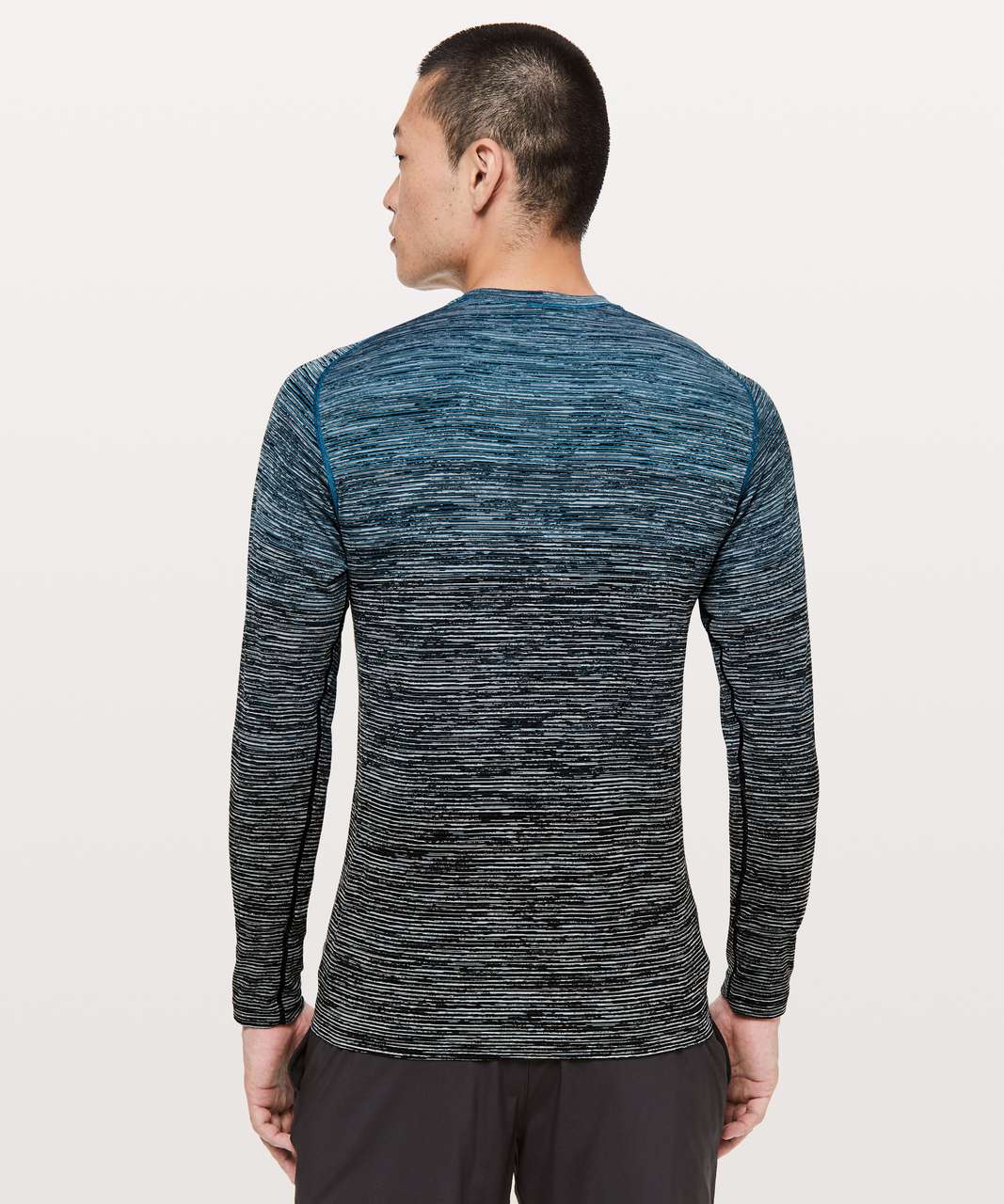 Lululemon Metal Vent Tech Long Sleeve - Baltic Blue / White / Black / Black