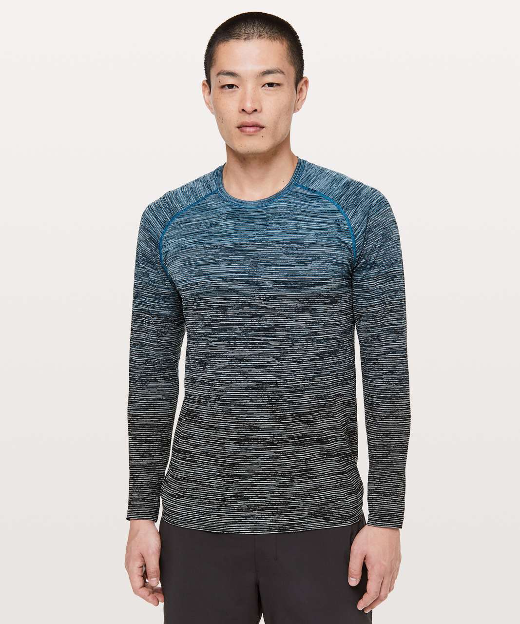 Lululemon Metal Vent Tech Long Sleeve - Baltic Blue / White / Black / Black