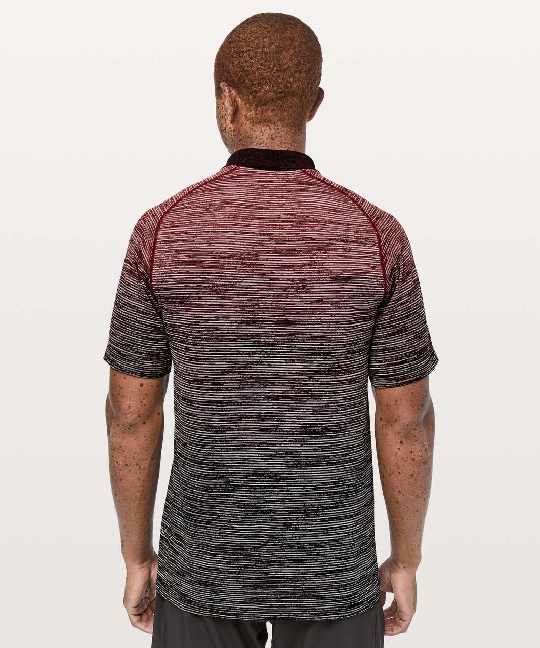 Lululemon Metal Vent Tech Polo - Dark Red / White / Obsidian / Black