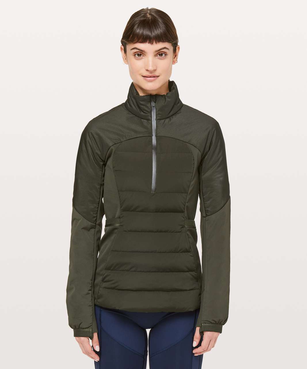 Lululemon Down For It All Pullover - Dark Olive