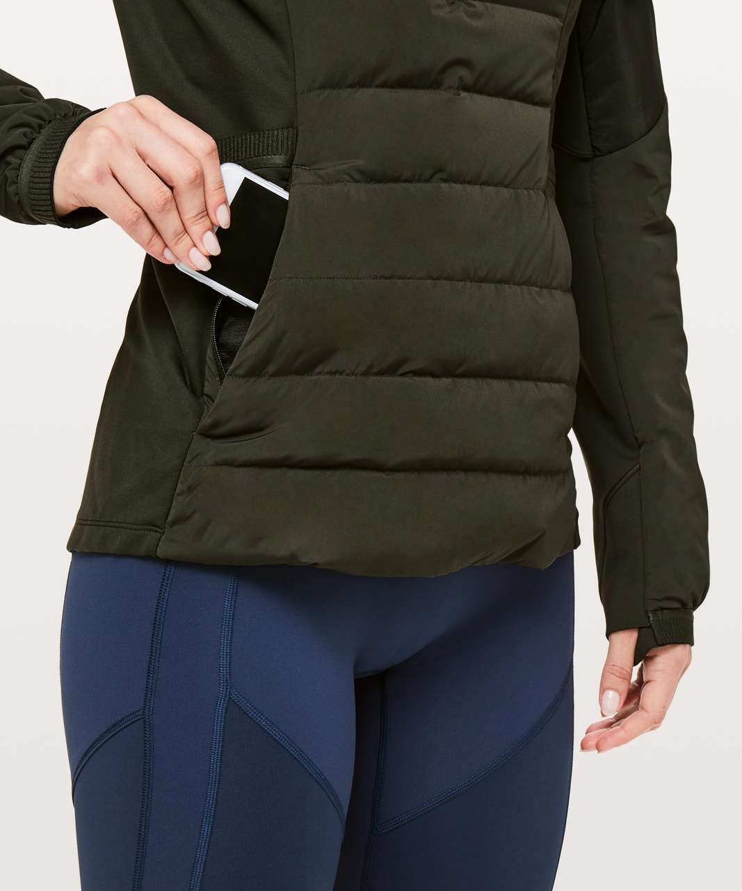 Lululemon Down For It All Pullover - Dark Olive