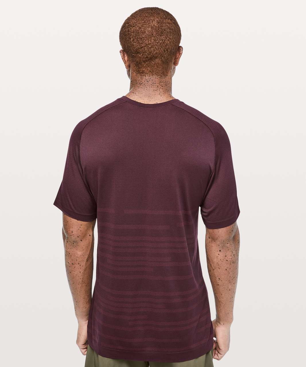 Lululemon Metal Vent Tech Short Sleeve*Graphic - Dark Red / Dark Adobe