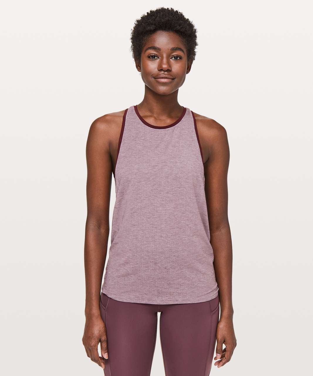 Lululemon Course Of Action Tank - Heathered Garnet