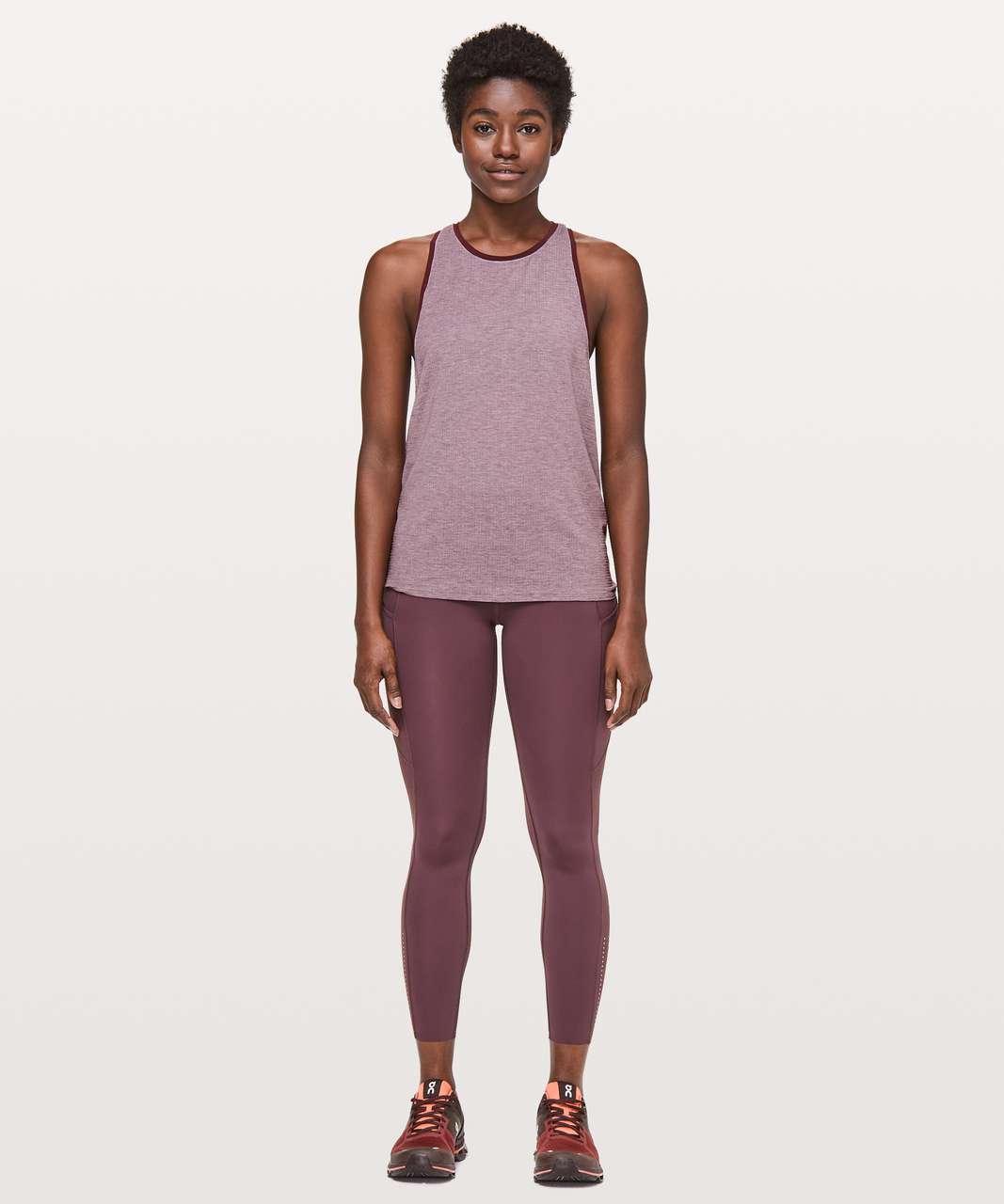 Lululemon Course Of Action Tank - Heathered Garnet