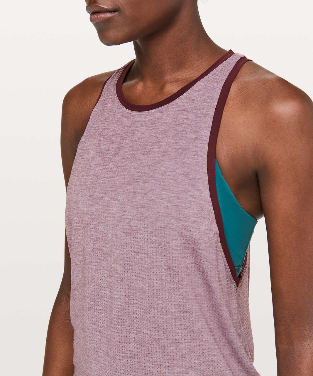 Lululemon Course Of Action Tank - Heathered Garnet