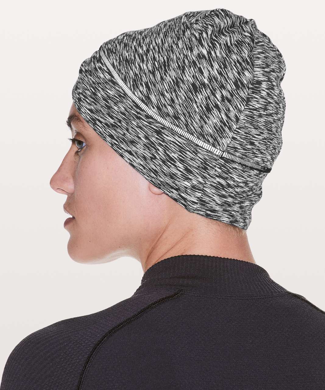 Lululemon Cross Chill Run Beanie - Spaced Out Space Dye Black White