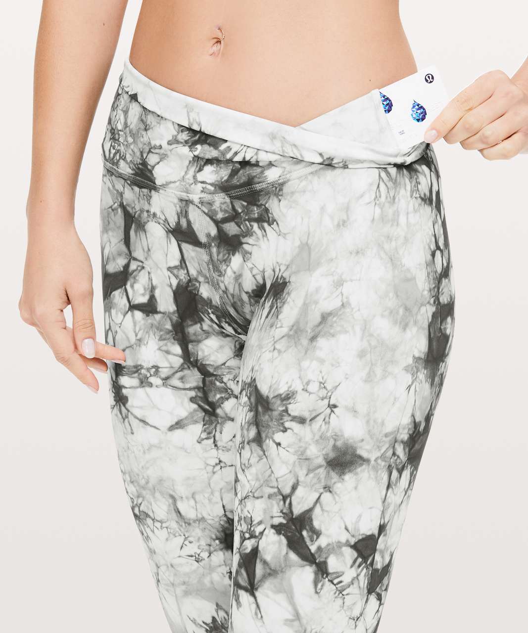 Lululemon Wunder Under Hi-Rise 7/8 Tight *Dual Shibori Full-On Luxtreme 25" - Dual Shibori Antique White Cement Grey