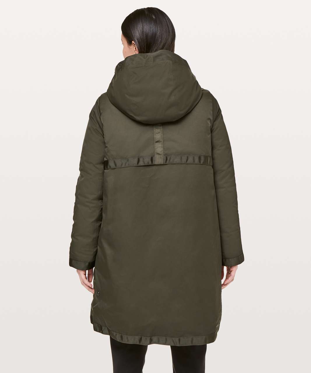 Lululemon Out In The Elements Parka - Dark Olive / Dark Olive - lulu ...