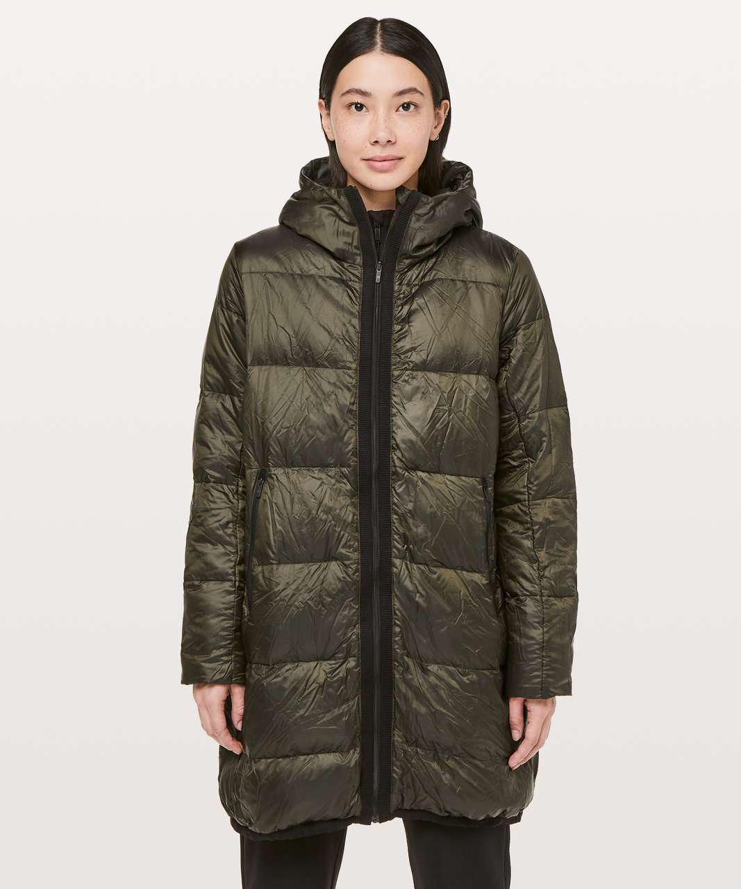 Lululemon Out In The Elements Parka - Dark Olive / Dark Olive