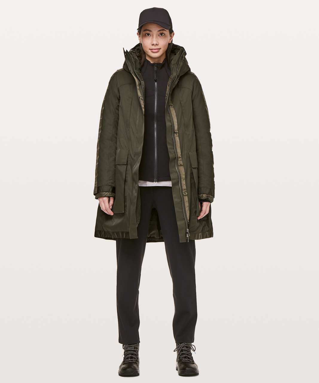 Lululemon Out In The Elements Parka - Dark Olive / Dark Olive