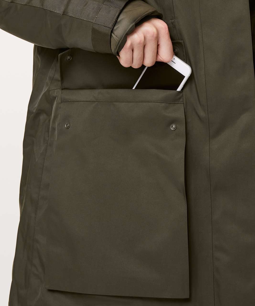 Lululemon Out In The Elements Parka - Dark Olive / Dark Olive