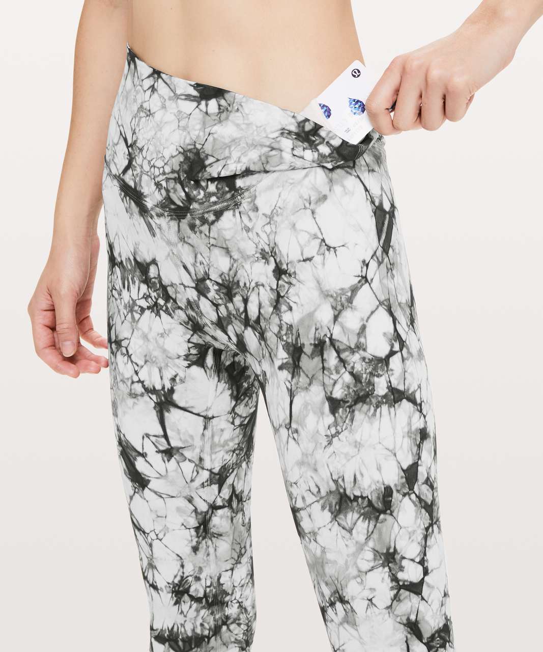 Lululemon Wunder Under Crop Hi-Rise *Full-On Luxtreme Dual Shibori 21" - Dual Shibori Antique White Cement Grey