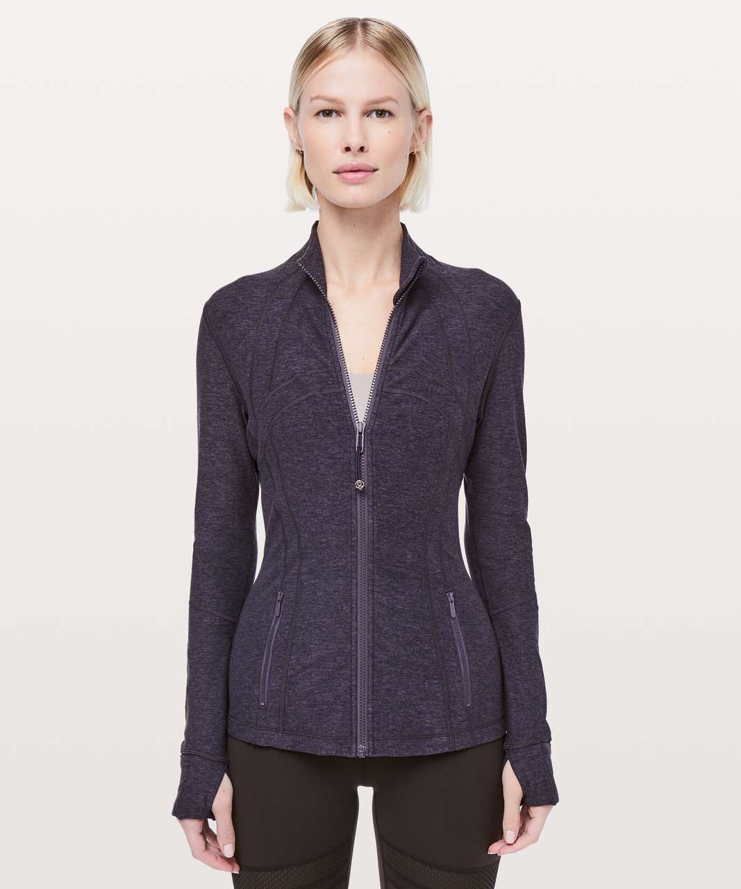 Lululemon Define Jacket - Heathered Herringbone Heathered Black Black  (First Release) - lulu fanatics