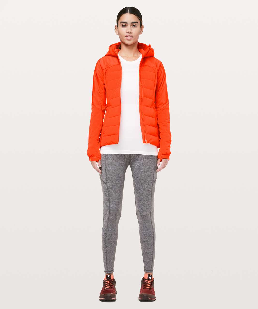 Lululemon Down For It All Jacket - Atomic Orange - lulu fanatics