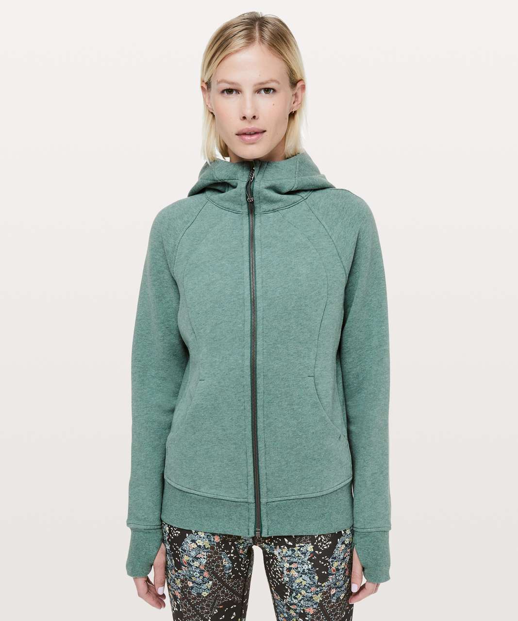 Lululemon Scuba Hoodie Light Cotton Fleece - Mystic Green - lulu fanatics