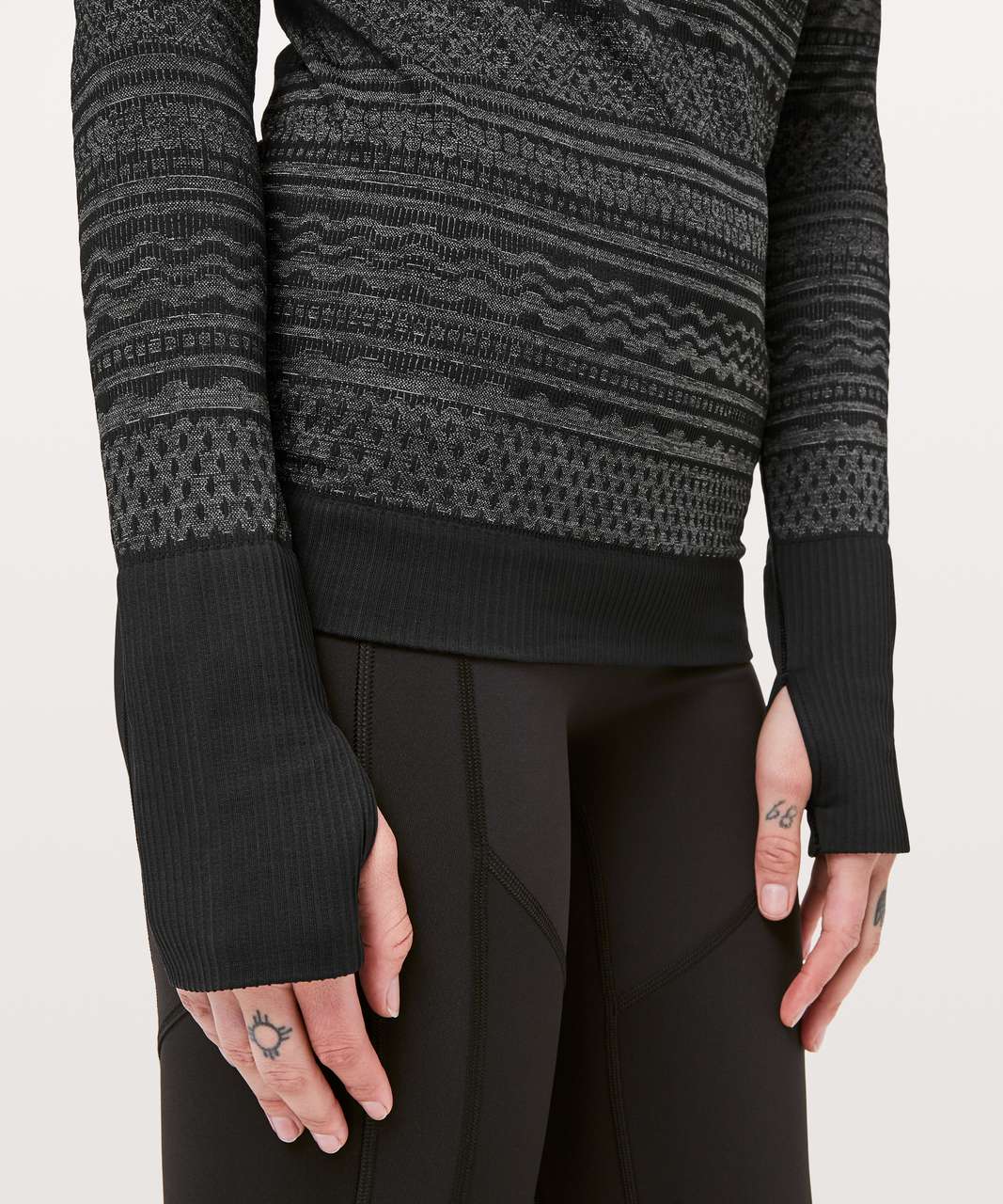 Lululemon Rest Less Pullover - Black / White (Third Release)