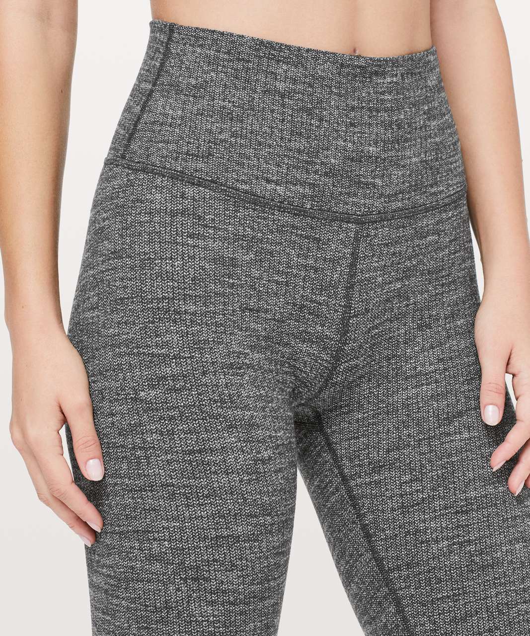 Lululemon Wunder Under High-Rise Tight *28 - Luon Variegated Knit Black  Heathered Black - lulu fanatics