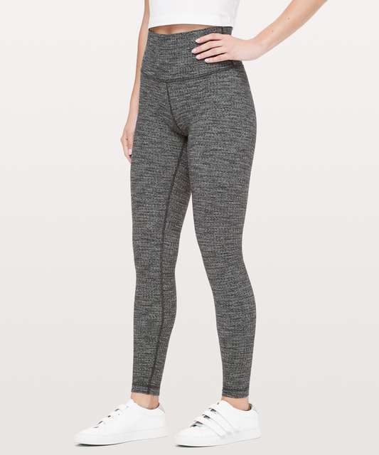 Lululemon Wunder Under High-Rise Tight *28Luon Variegated Knit Black  Heathered