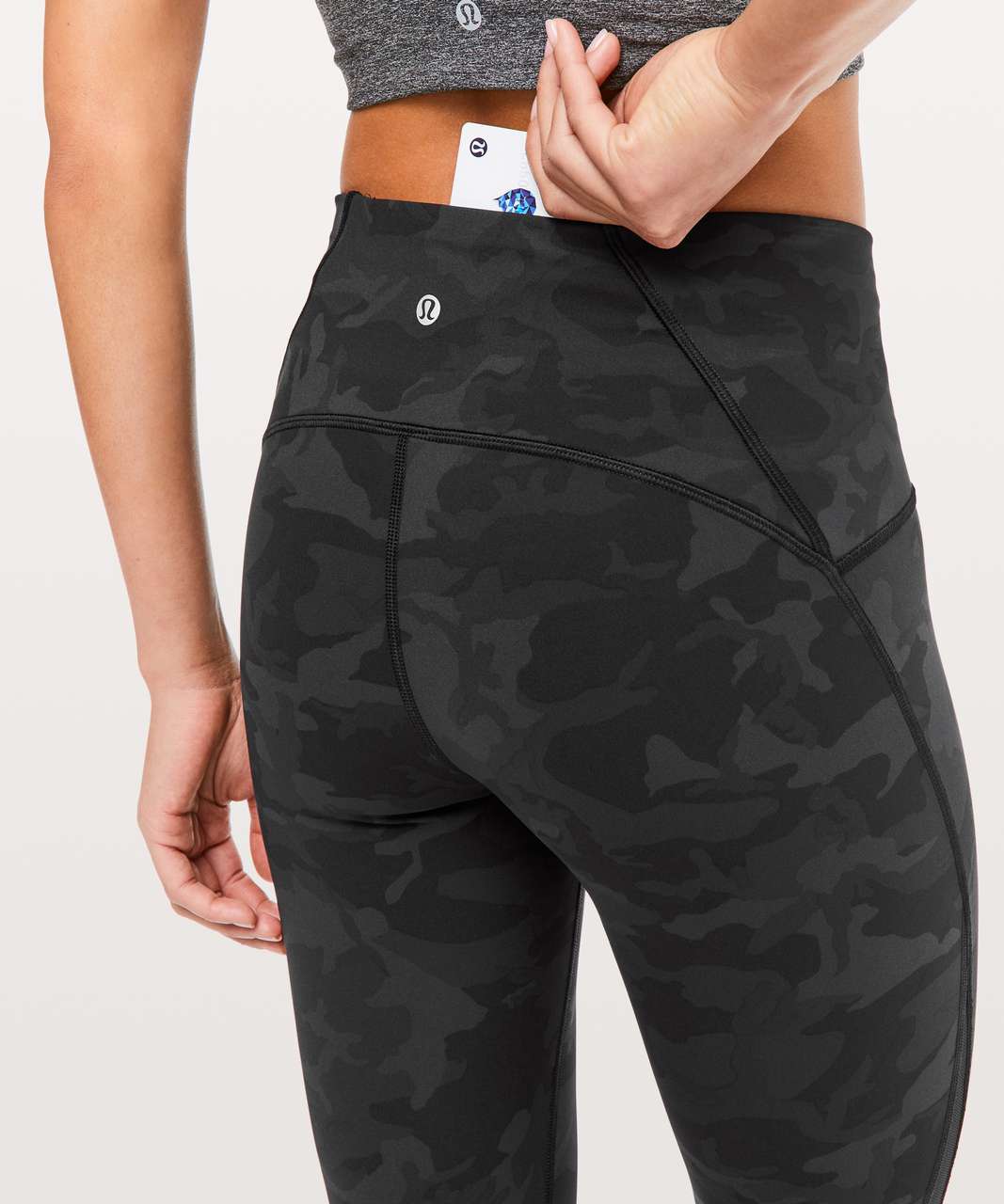 Lululemon Train Times Crop *21 - Incognito Camo Multi Grey / Black - lulu  fanatics