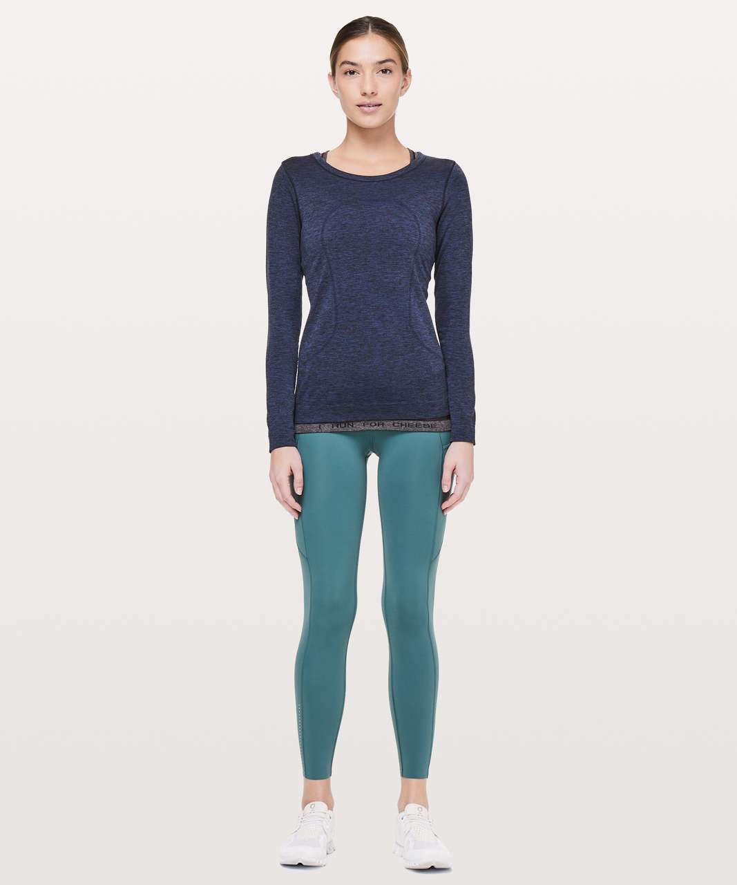 Lululemon Swiftly Tech Long Sleeve (Breeze) *Relaxed Fit - Gatsby Blue /  Black - lulu fanatics