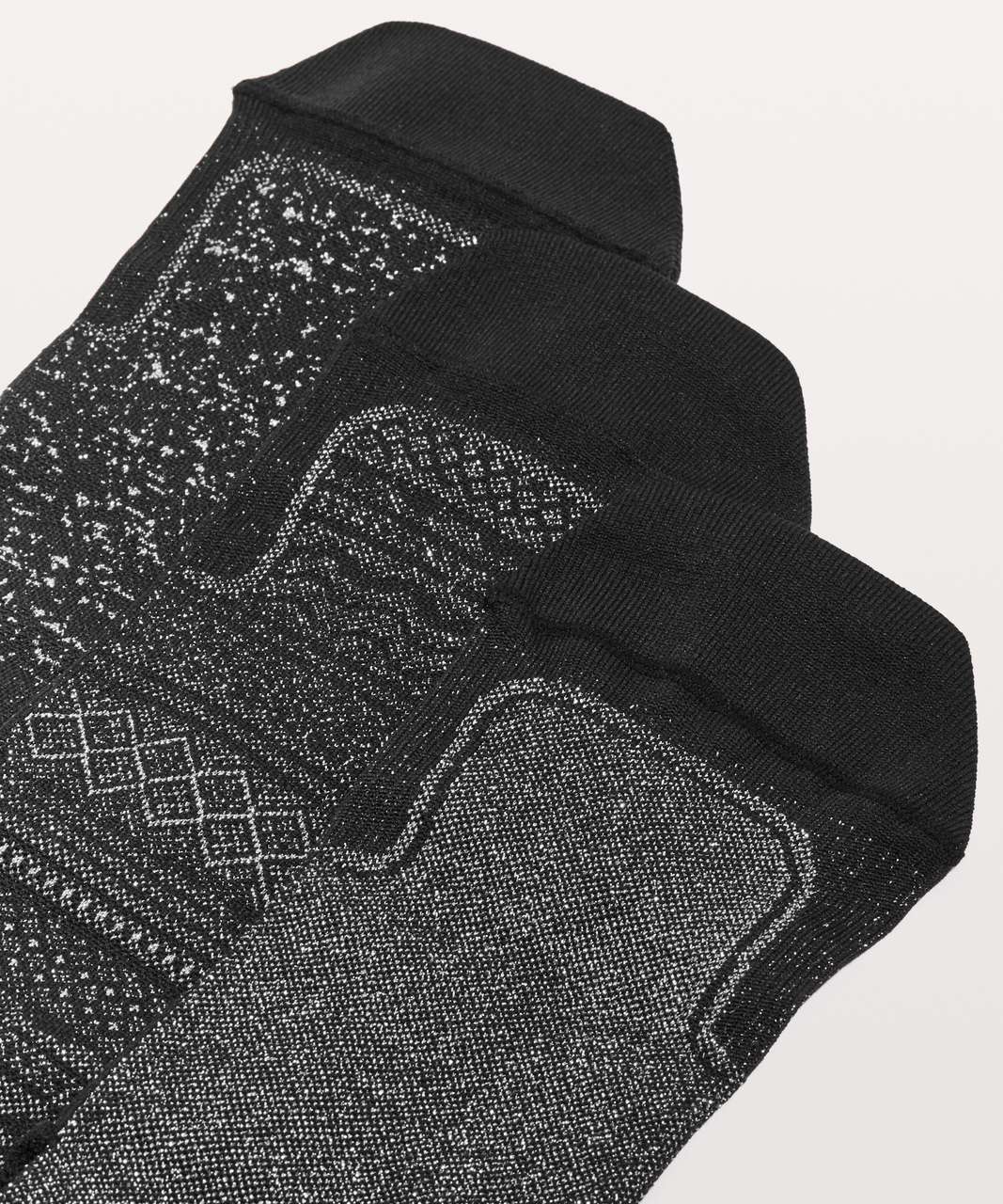 Lululemon Born To Sparkle Sock *3 Pack - Black / Silver