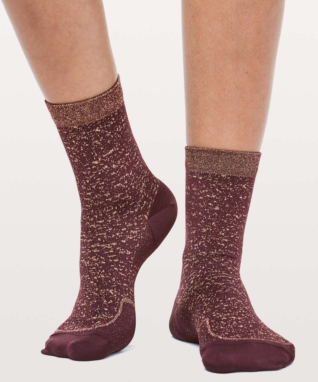 Lululemon Born To Sparkle Sock *3 Pack - Dark Adobe / Gold