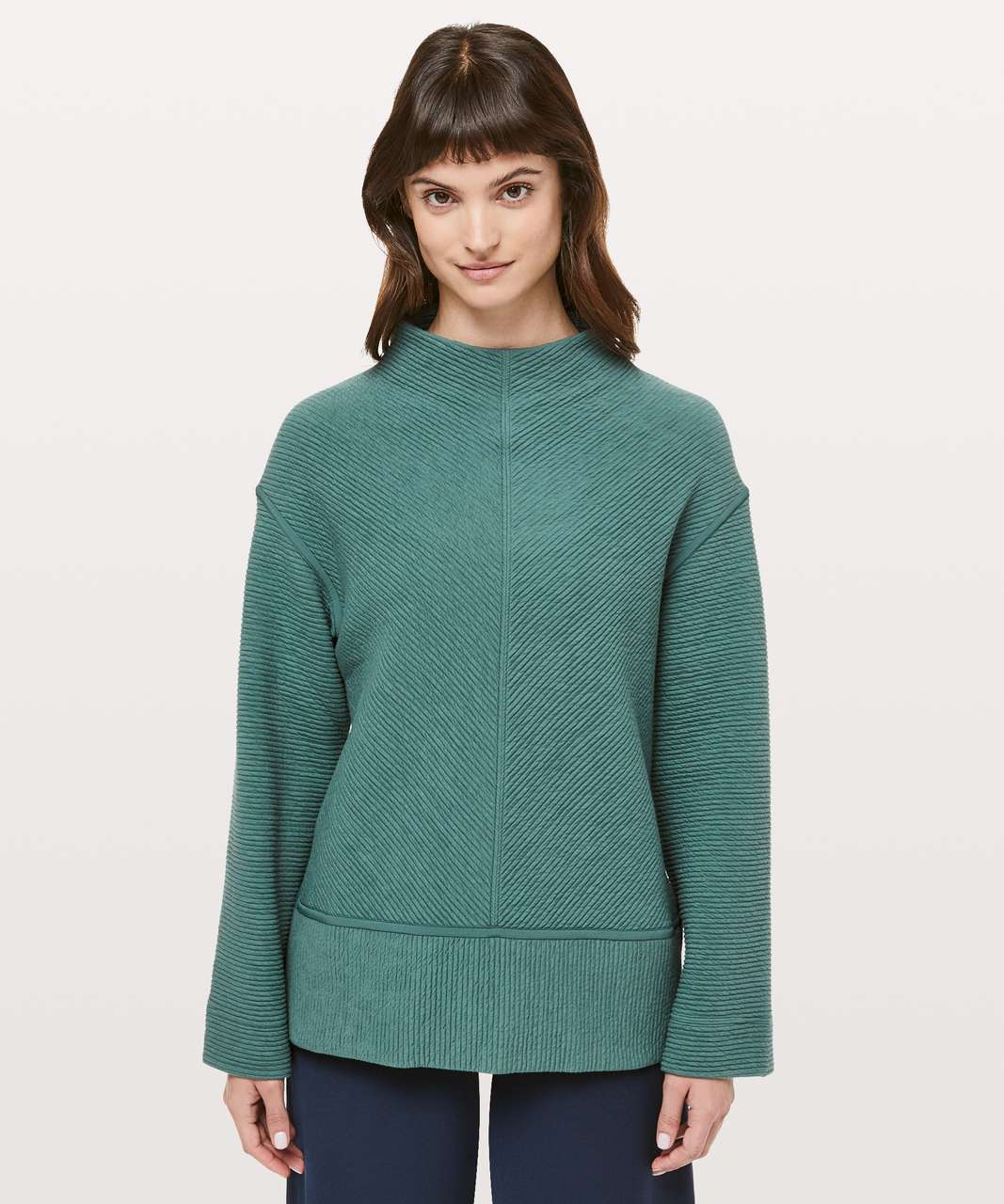 Lululemon On Repeat Mock Neck - Green Smoke