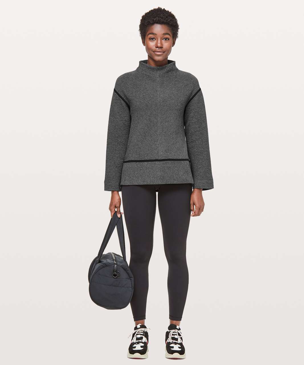 Lululemon On Repeat Mock Neck - Heathered Core Dark Grey